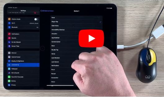 New iPad OS Tested with TrackBalls, Joysticks and other Alternative Access Devices