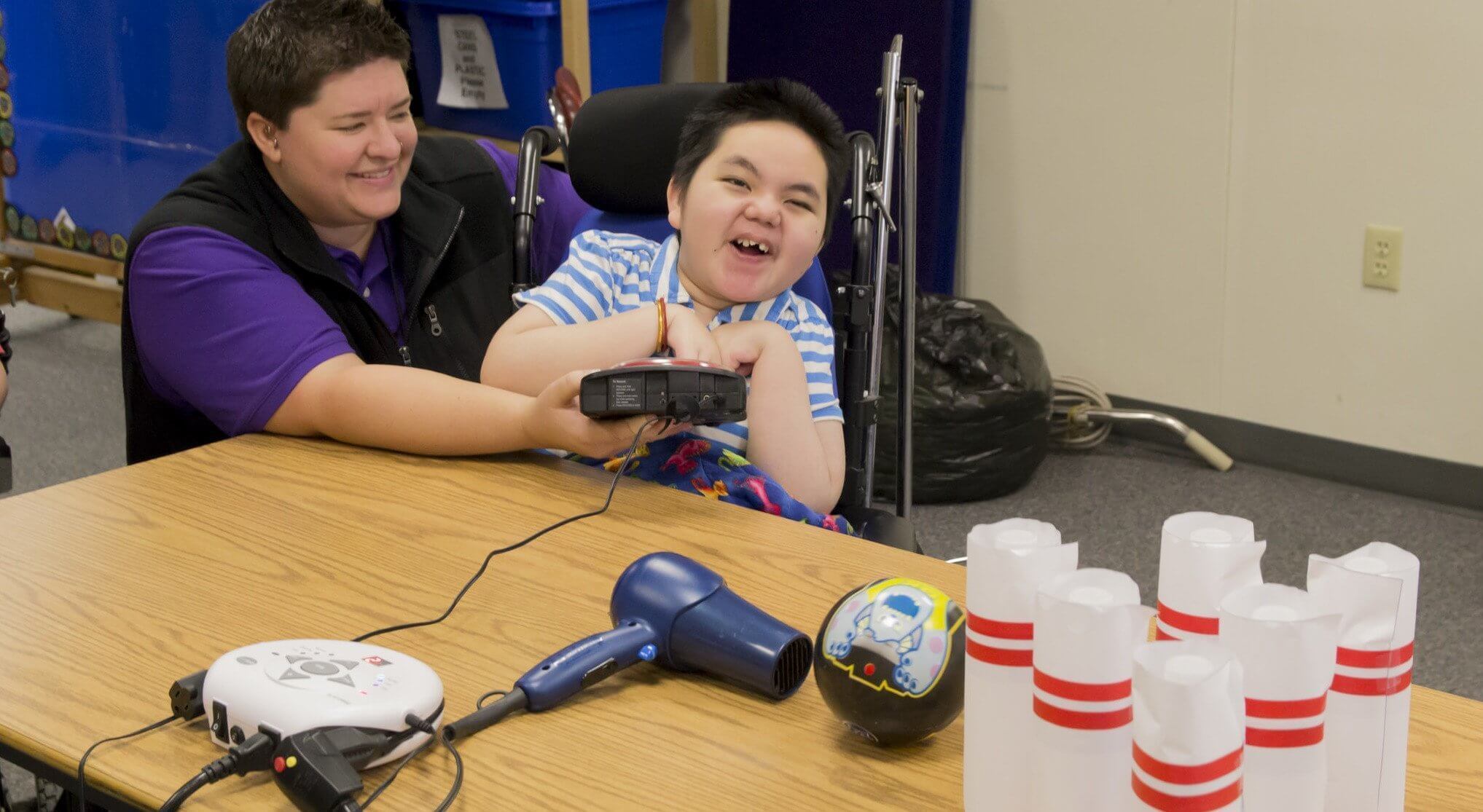 adapted play AT toys powerlink bigmack accessing bowling