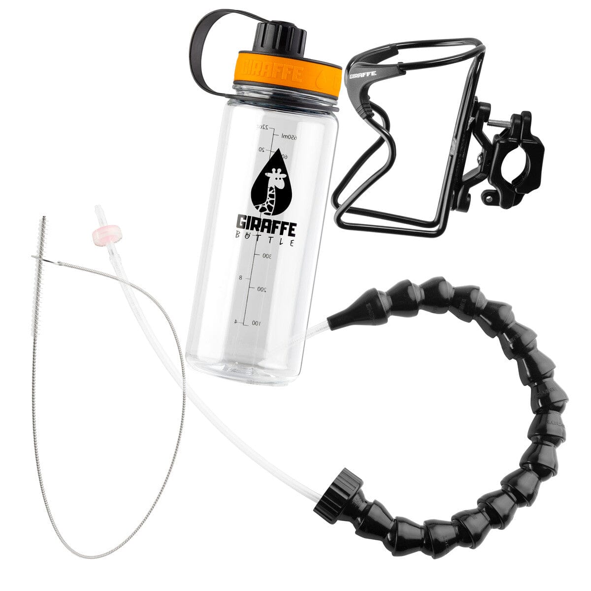 Giraffe Hands Free Drinking Bottle w/ Bottle Holder & Adjustable Clamp - Bridges Canada